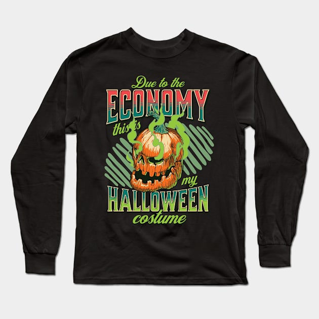 Evil pumpkin - Halloween economy costume Long Sleeve T-Shirt by Backpack-Hiker